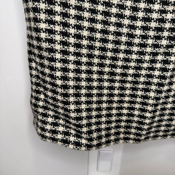 Tory Burch Black & Cream Wool Houndstooth Pencil Skirt Size 2 - Picture 5 of 11